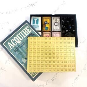 Acquire Board Game 1968 3M Bookshelf Edition Vintage Complete